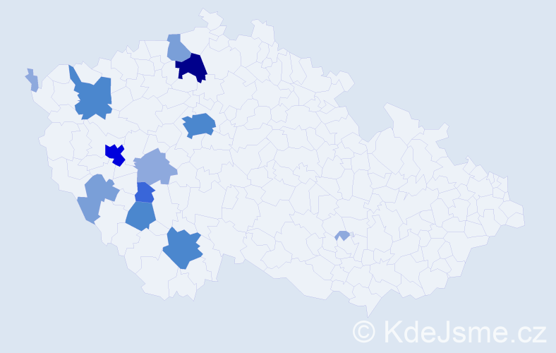Příjmení: 'Kostnerová', počet výskytů 36 v celé ČR