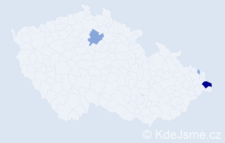 Příjmení: 'Pietrzyková', počet výskytů 12 v celé ČR