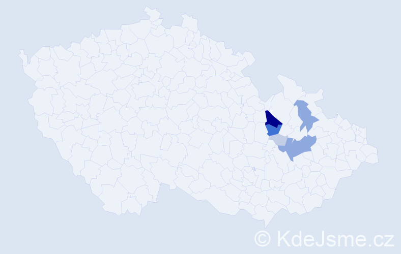 Příjmení: 'Rifflerová', počet výskytů 22 v celé ČR