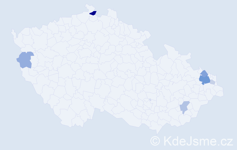 Příjmení: 'Dubovecký', počet výskytů 36 v celé ČR