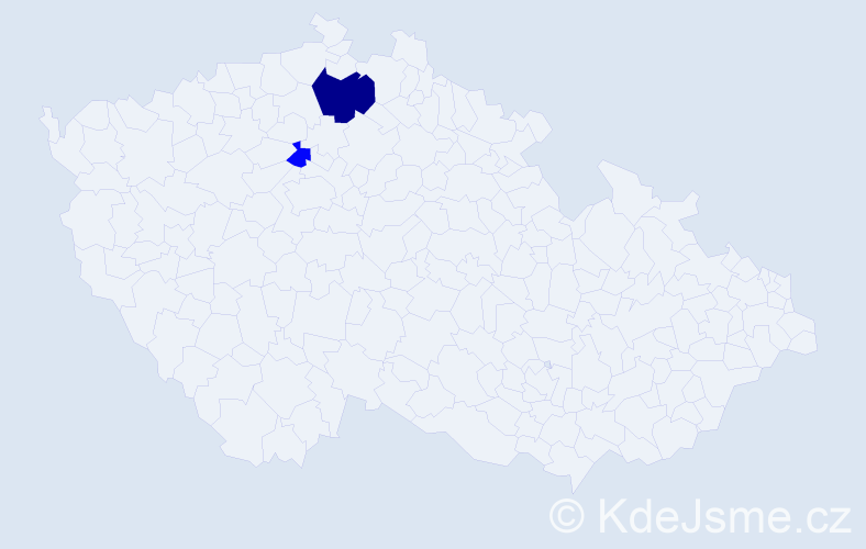 Příjmení: 'Bojanovová', počet výskytů 4 v celé ČR