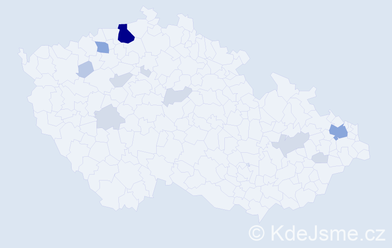 Příjmení: 'Farkášová', počet výskytů 34 v celé ČR