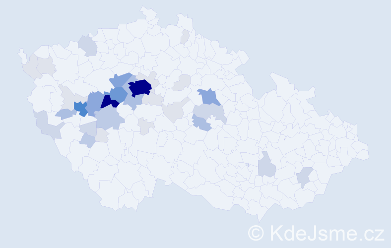 Příjmení: 'Kuška', počet výskytů 141 v celé ČR