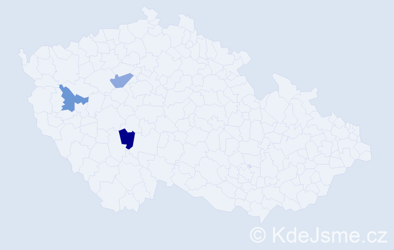 Příjmení: 'Pončák', počet výskytů 3 v celé ČR