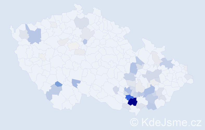 Příjmení: 'Nádeníčková', počet výskytů 228 v celé ČR