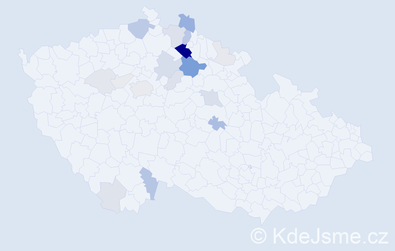 Příjmení: 'Rakoušová', počet výskytů 67 v celé ČR