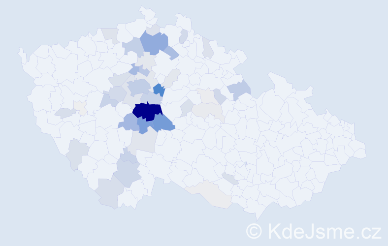 Příjmení: 'Žížala', počet výskytů 204 v celé ČR