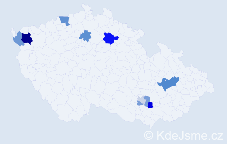 Příjmení: 'Orvošová', počet výskytů 16 v celé ČR
