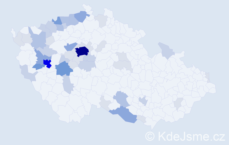 Příjmení: 'Patová', počet výskytů 138 v celé ČR