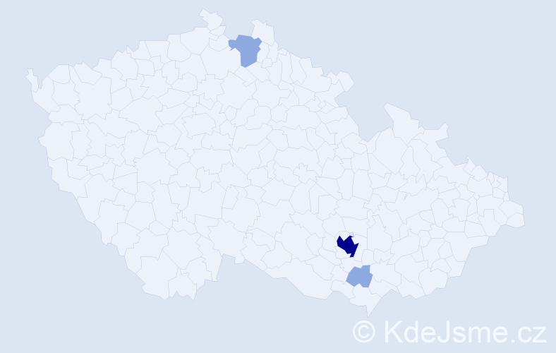 Příjmení: 'Kappová', počet výskytů 7 v celé ČR