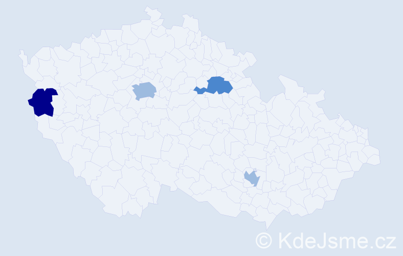 Příjmení: 'Topercer', počet výskytů 8 v celé ČR