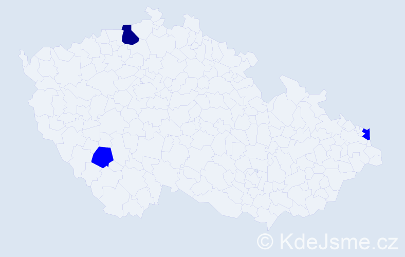 Příjmení: 'Lesnik', počet výskytů 4 v celé ČR