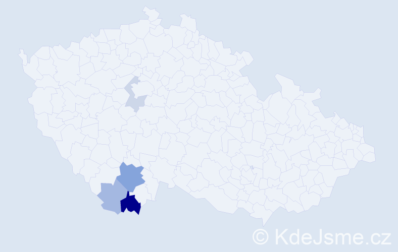 Příjmení: 'Steinhaisl', počet výskytů 9 v celé ČR
