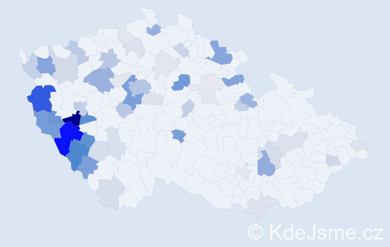 Příjmení: 'Turner', počet výskytů 167 v celé ČR
