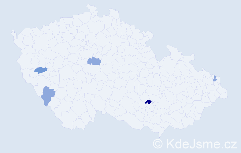 Příjmení: 'Vašeková', počet výskytů 11 v celé ČR