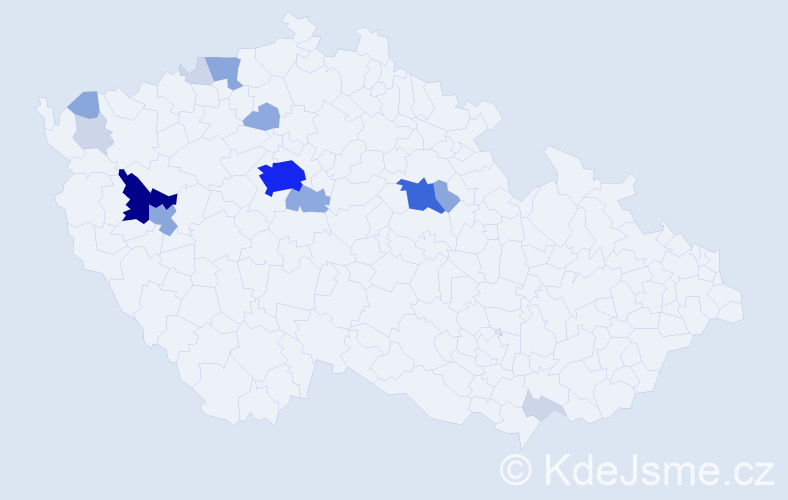Příjmení: 'Kušičková', počet výskytů 51 v celé ČR