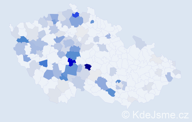 Příjmení: 'Hlavničková', počet výskytů 332 v celé ČR