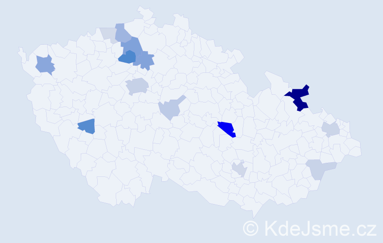 Příjmení: 'Nitsch', počet výskytů 46 v celé ČR