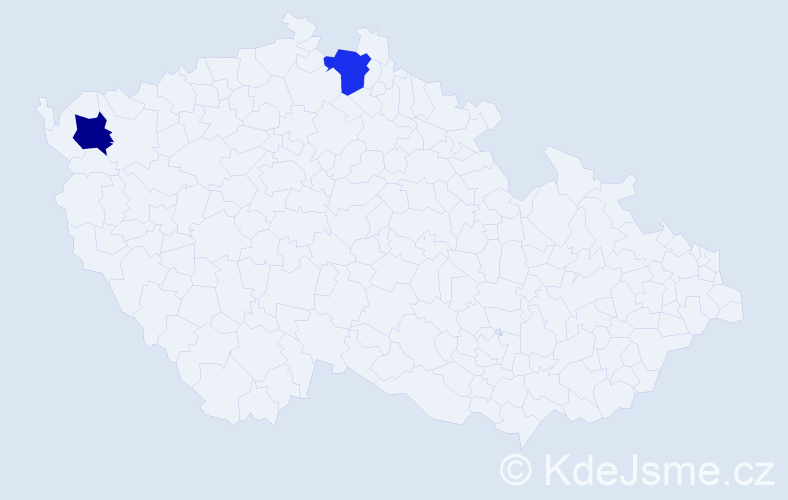 Příjmení: 'Tykha', počet výskytů 2 v celé ČR