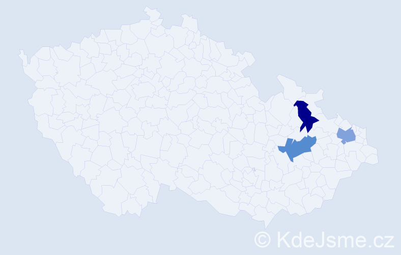 Příjmení: 'Breginová', počet výskytů 11 v celé ČR