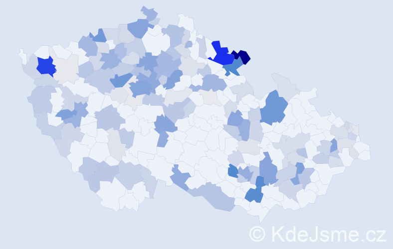 Příjmení: 'Winter', počet výskytů 478 v celé ČR