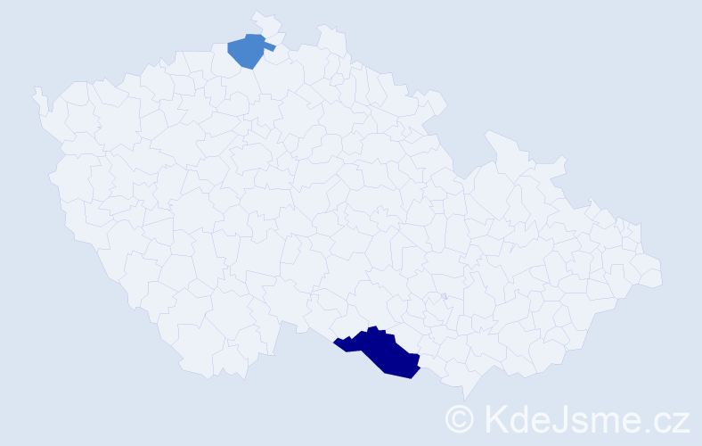 Příjmení: 'Bamboschková', počet výskytů 4 v celé ČR