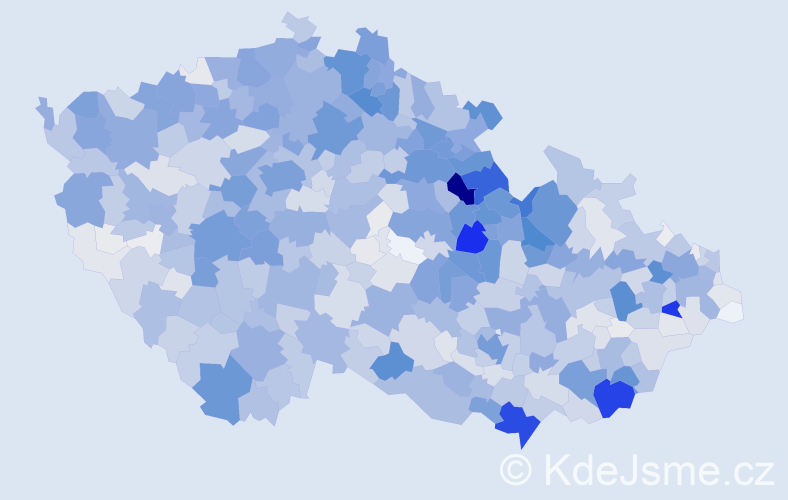 Příjmení: 'Bartošová', počet výskytů 7253 v celé ČR