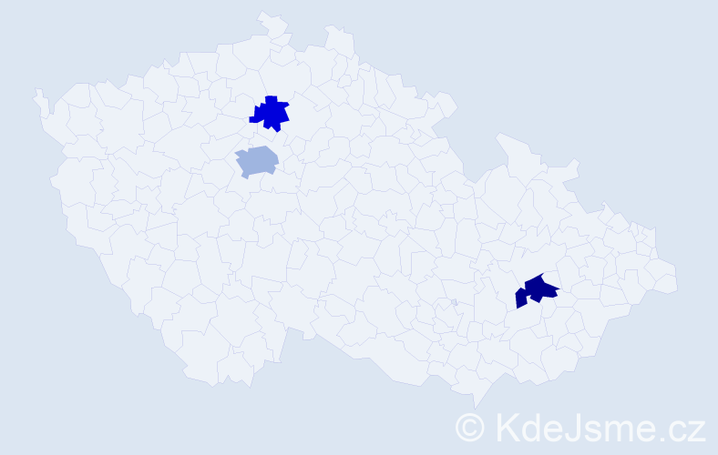 Příjmení: 'Mytriuk', počet výskytů 6 v celé ČR
