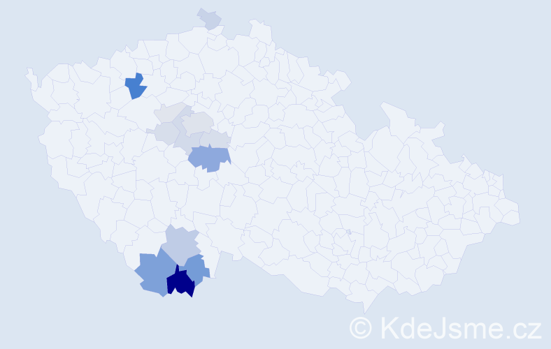 Příjmení: 'Kalošová', počet výskytů 41 v celé ČR