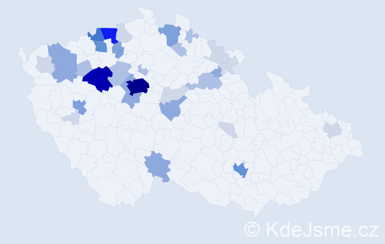 Příjmení: 'Eminger', počet výskytů 112 v celé ČR