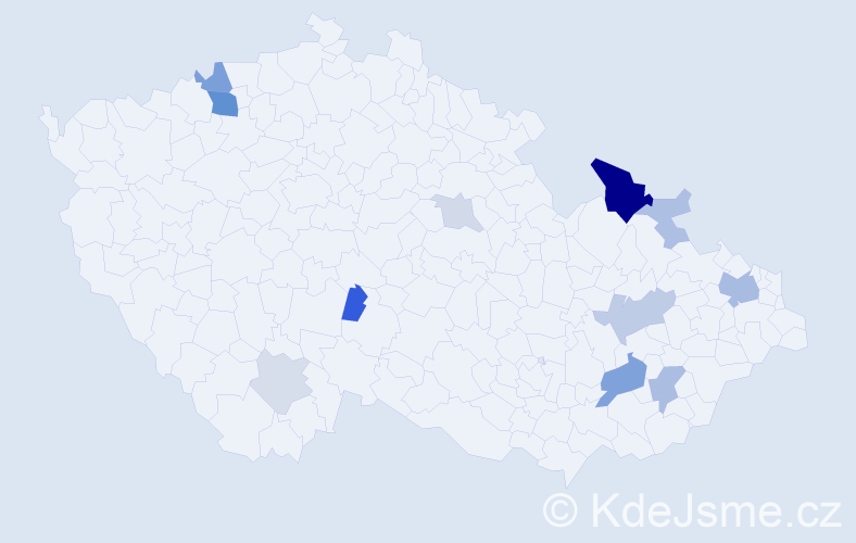 Příjmení: 'Guzejová', počet výskytů 30 v celé ČR