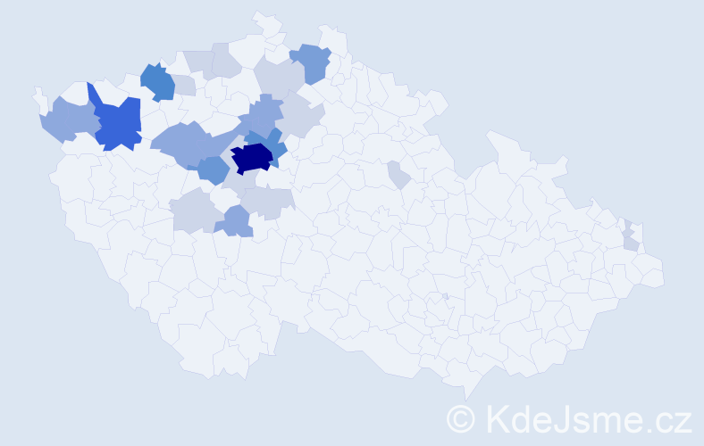 Příjmení: 'Fafek', počet výskytů 72 v celé ČR
