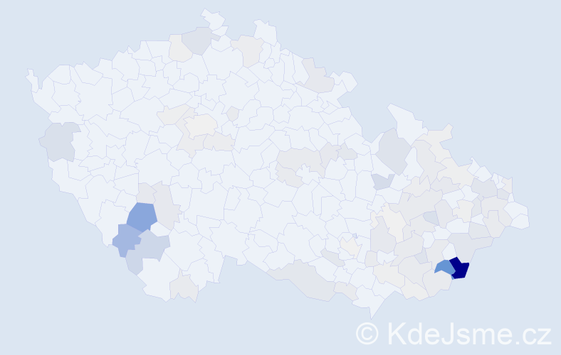 Příjmení: 'Miklas', počet výskytů 299 v celé ČR