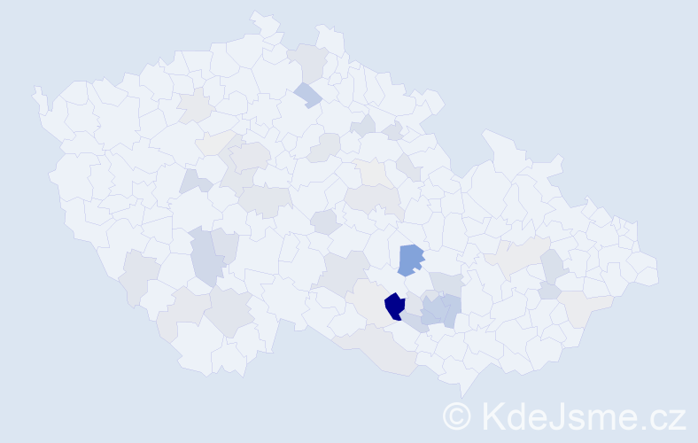 Příjmení: 'Sázavská', počet výskytů 125 v celé ČR