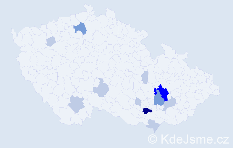 Příjmení: 'Iránková', počet výskytů 31 v celé ČR