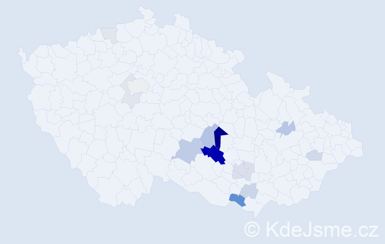 Příjmení: 'Badalík', počet výskytů 39 v celé ČR