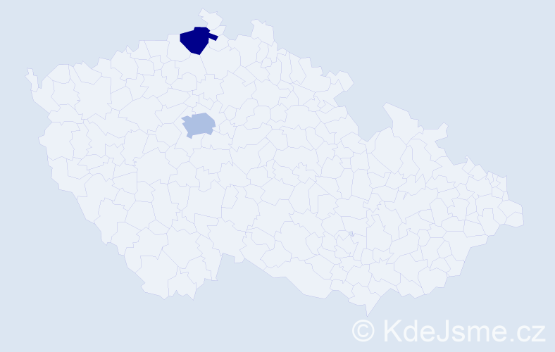 Příjmení: 'Idehen', počet výskytů 9 v celé ČR