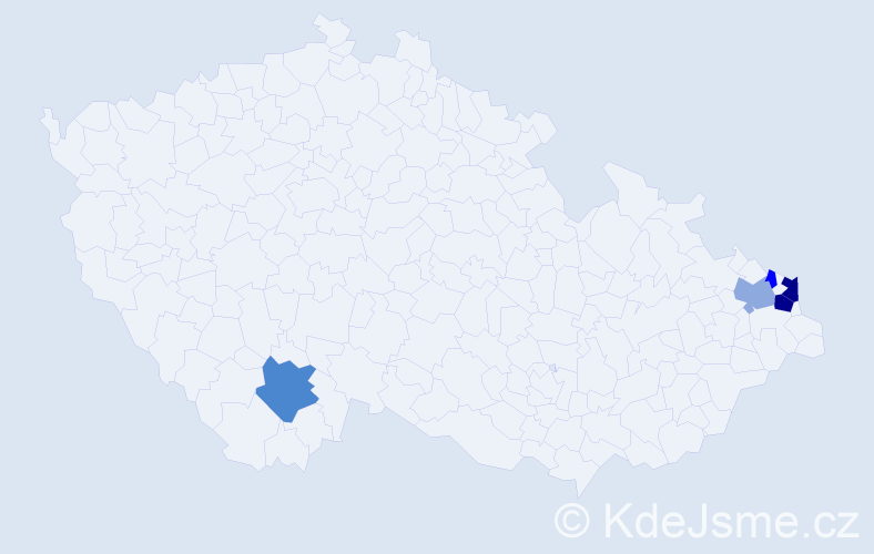 Příjmení: 'Piskorz', počet výskytů 20 v celé ČR