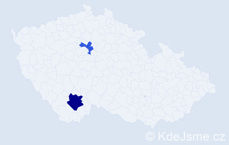 Příjmení: 'Trapek', počet výskytů 8 v celé ČR