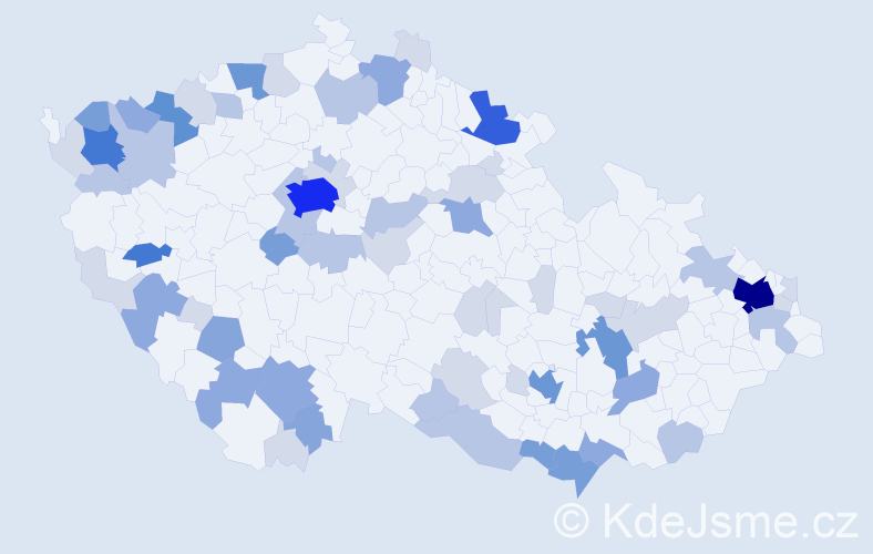 Příjmení: 'Rehák', počet výskytů 180 v celé ČR