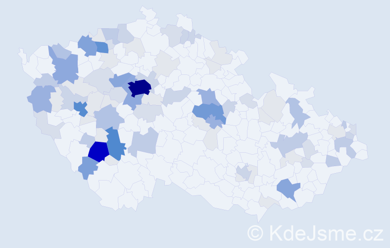 Příjmení: 'Klasová', počet výskytů 334 v celé ČR