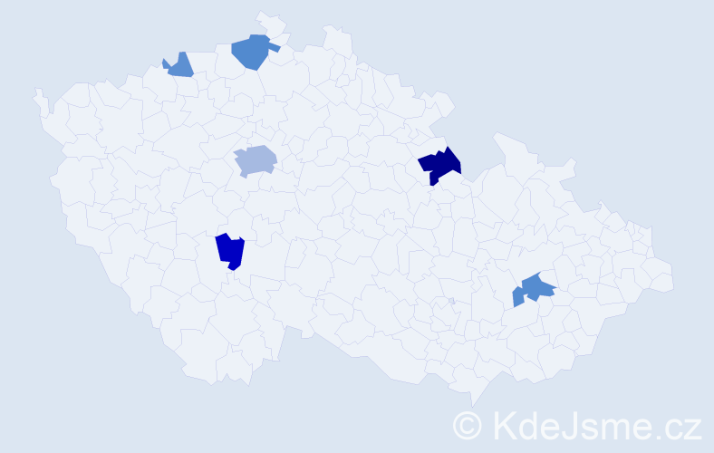 Příjmení: 'Papeš', počet výskytů 14 v celé ČR