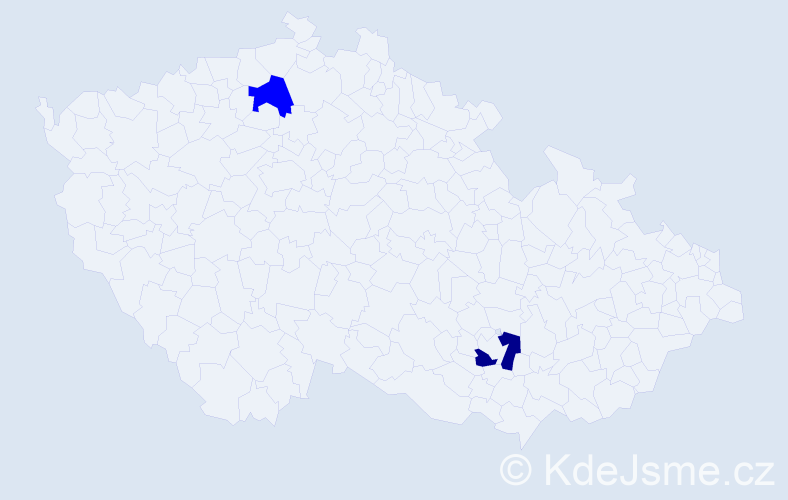 Příjmení: 'Kuppens', počet výskytů 3 v celé ČR