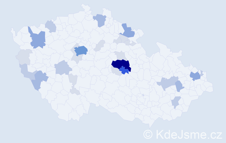 Příjmení: 'Ročňáková', počet výskytů 83 v celé ČR