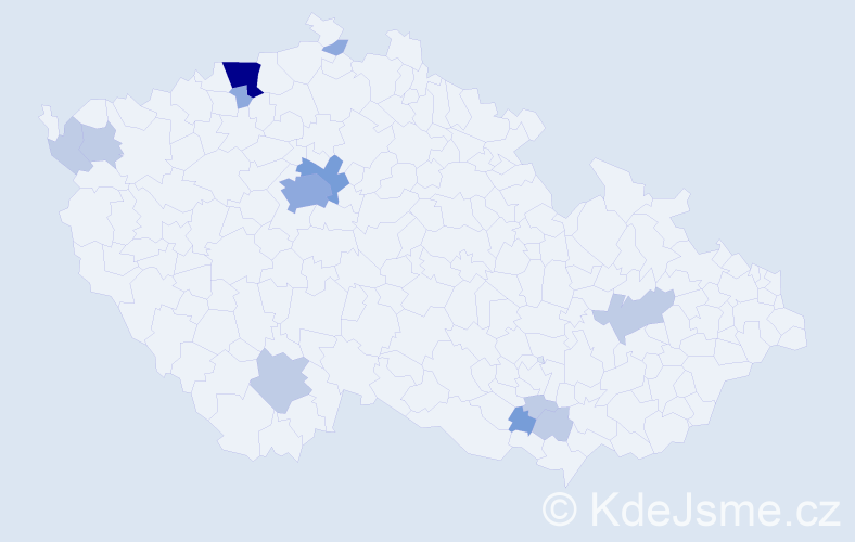 Příjmení: 'Birkner', počet výskytů 28 v celé ČR