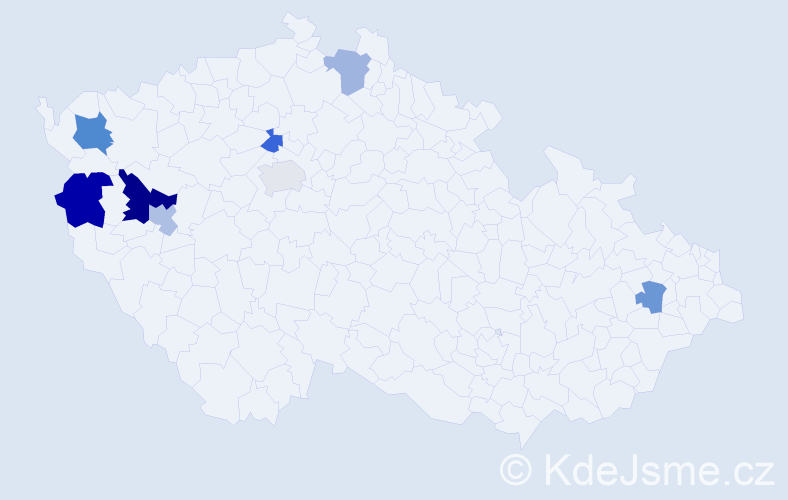 Příjmení: 'Kirth', počet výskytů 12 v celé ČR