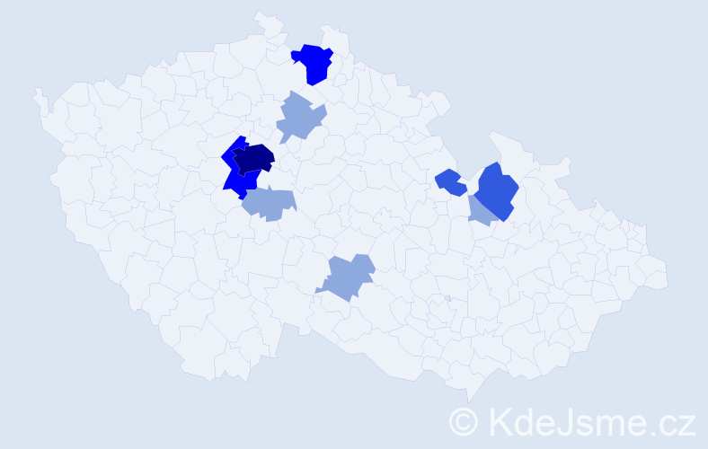 Příjmení: 'Klyvets', počet výskytů 23 v celé ČR