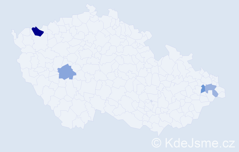 Příjmení: 'Droždiaková', počet výskytů 5 v celé ČR