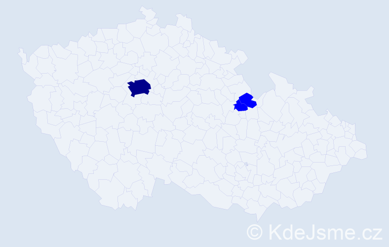 Příjmení: 'Bertelman', počet výskytů 4 v celé ČR