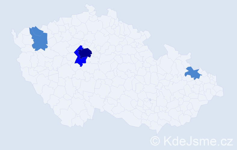 Příjmení: 'Češelský', počet výskytů 8 v celé ČR